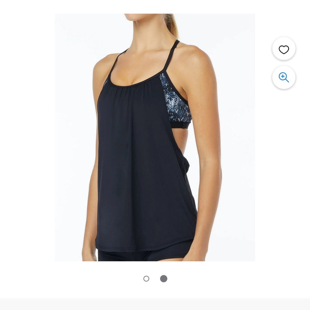 TYR. Black Serpiente Shea Two-in-One Tankini Top